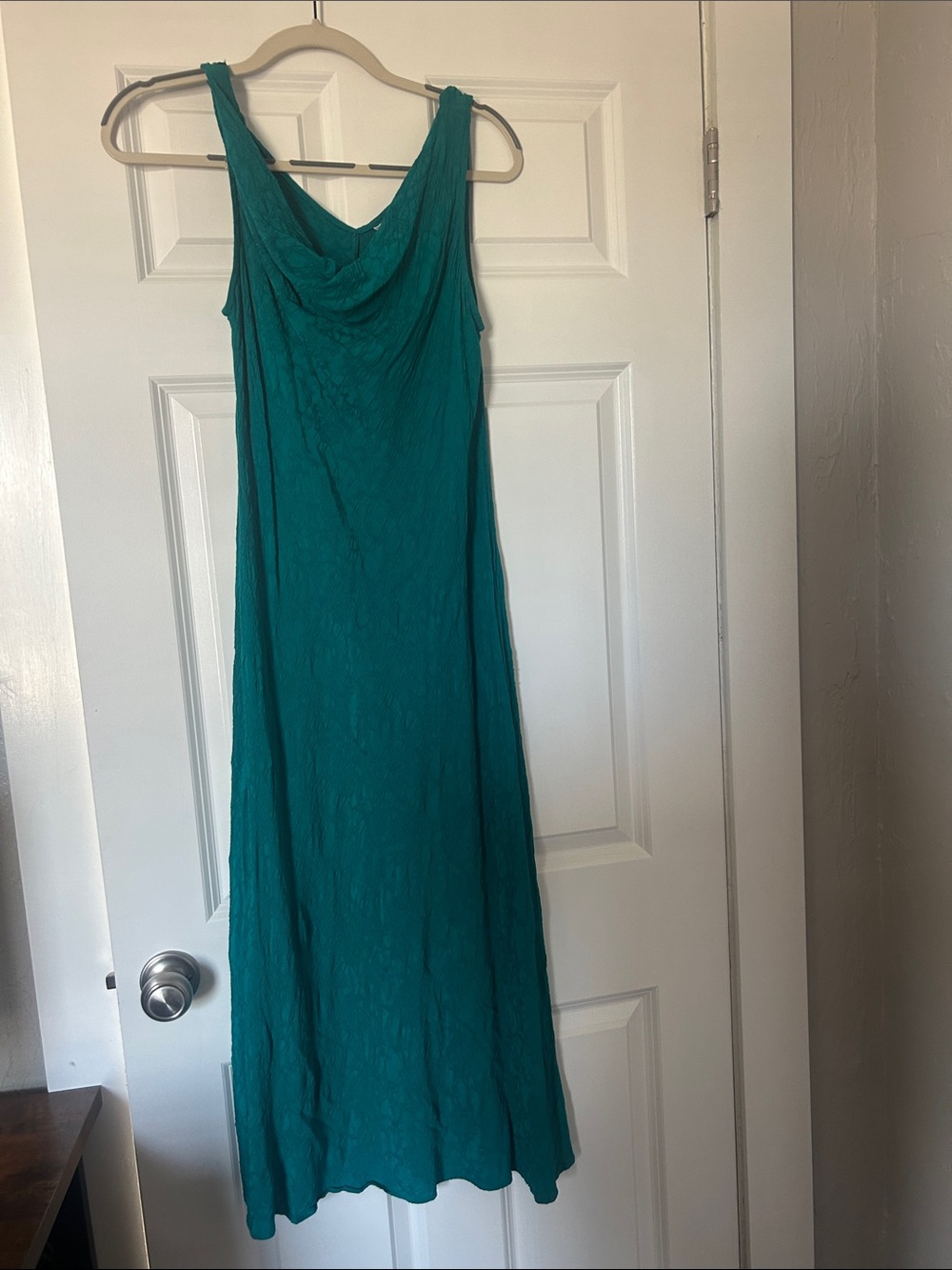 SL Fashions Teal Cowl Neck Maxi Dress